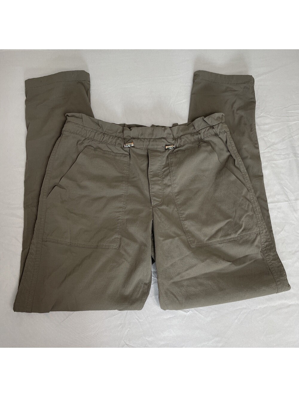 Athleta Sage Grey Four Pocket Toggle Tie Athletic Pants Small